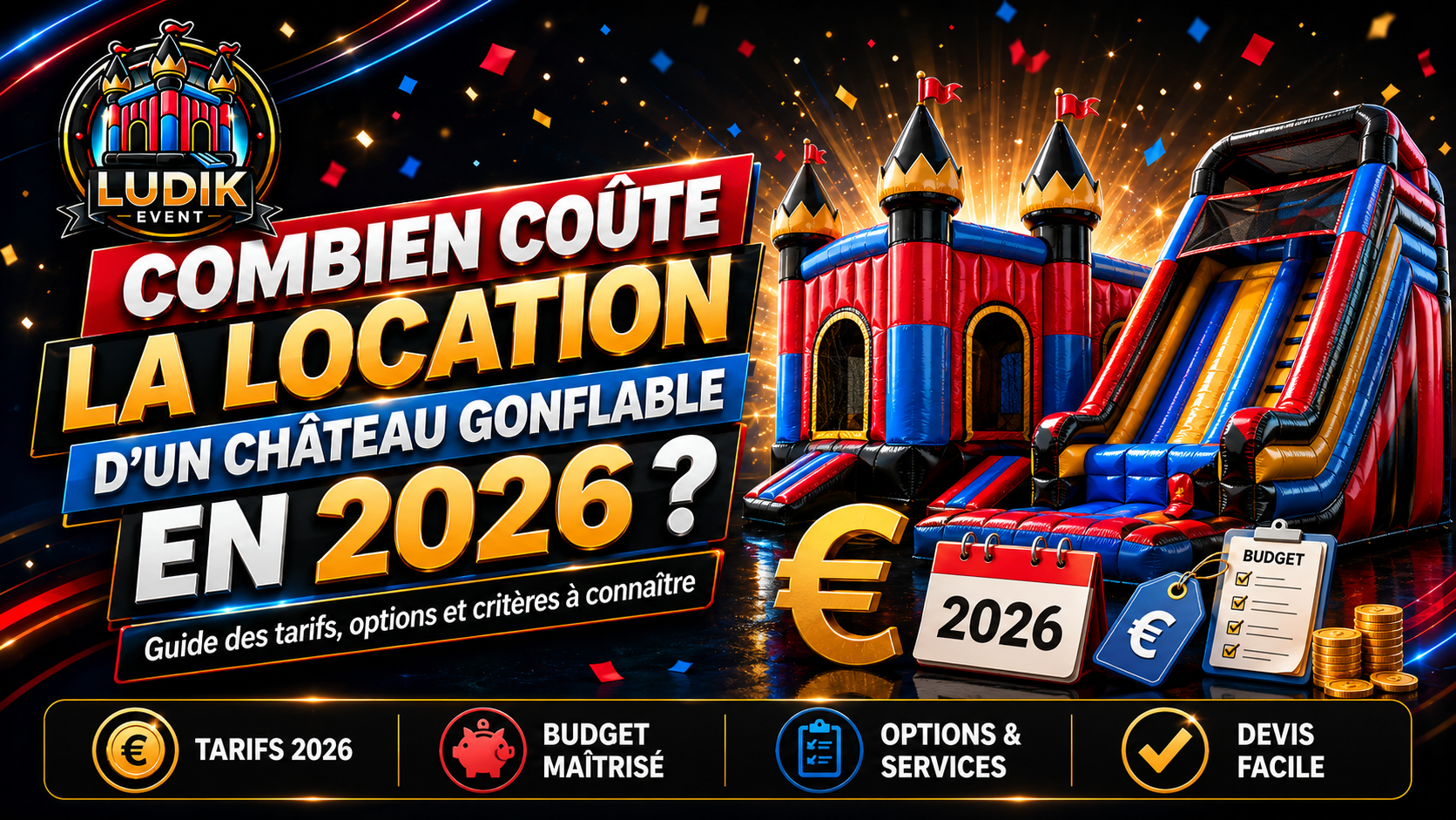 Combien coûte la location d'un château gonflable en 2026 ?