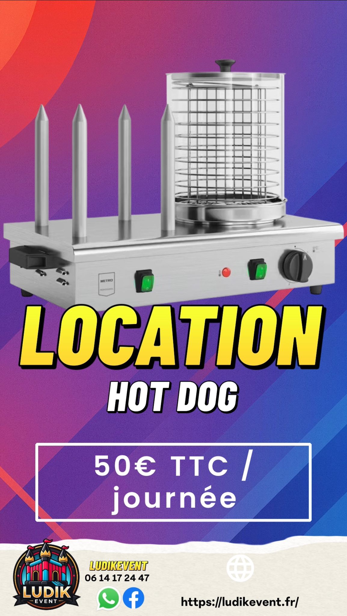 Location Machine à Hot Dog