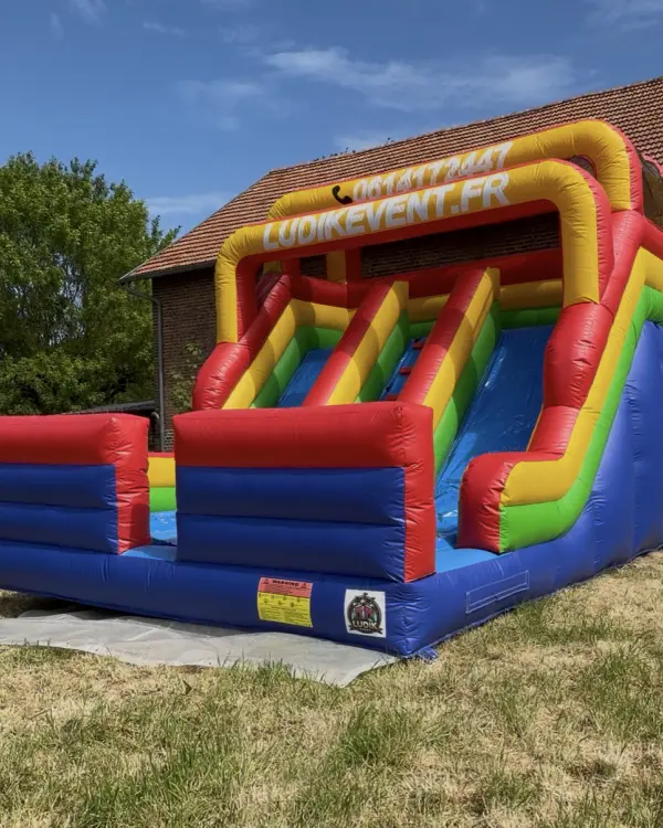 Location Double Toboggan - structure gonflable Ludikevent