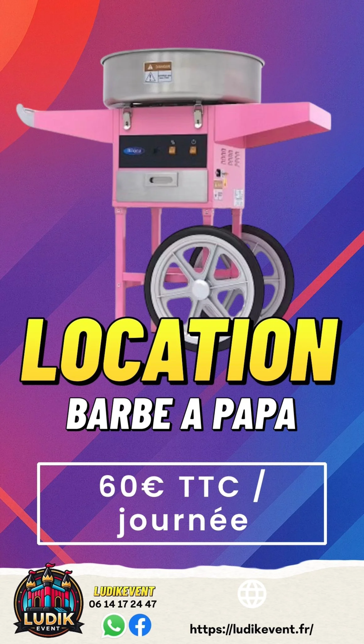 Location Machine Barbe à Papa